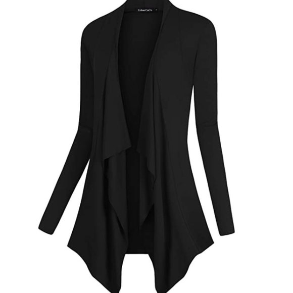 Urban CoCo Sweaters - NWT Urban CoCo Open Front Black Cardigan Size XXL